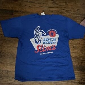 Men’s Blue Graphic Tee - Jack Rabbit Slims - Pulp Fiction